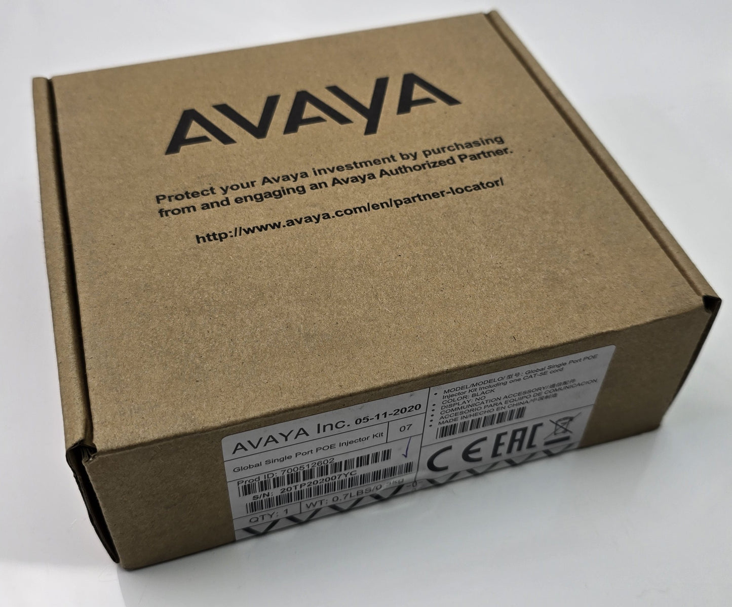 Avaya 700512602 GSPPOE Global Single-Port PoE Injector (NEW Sealed)