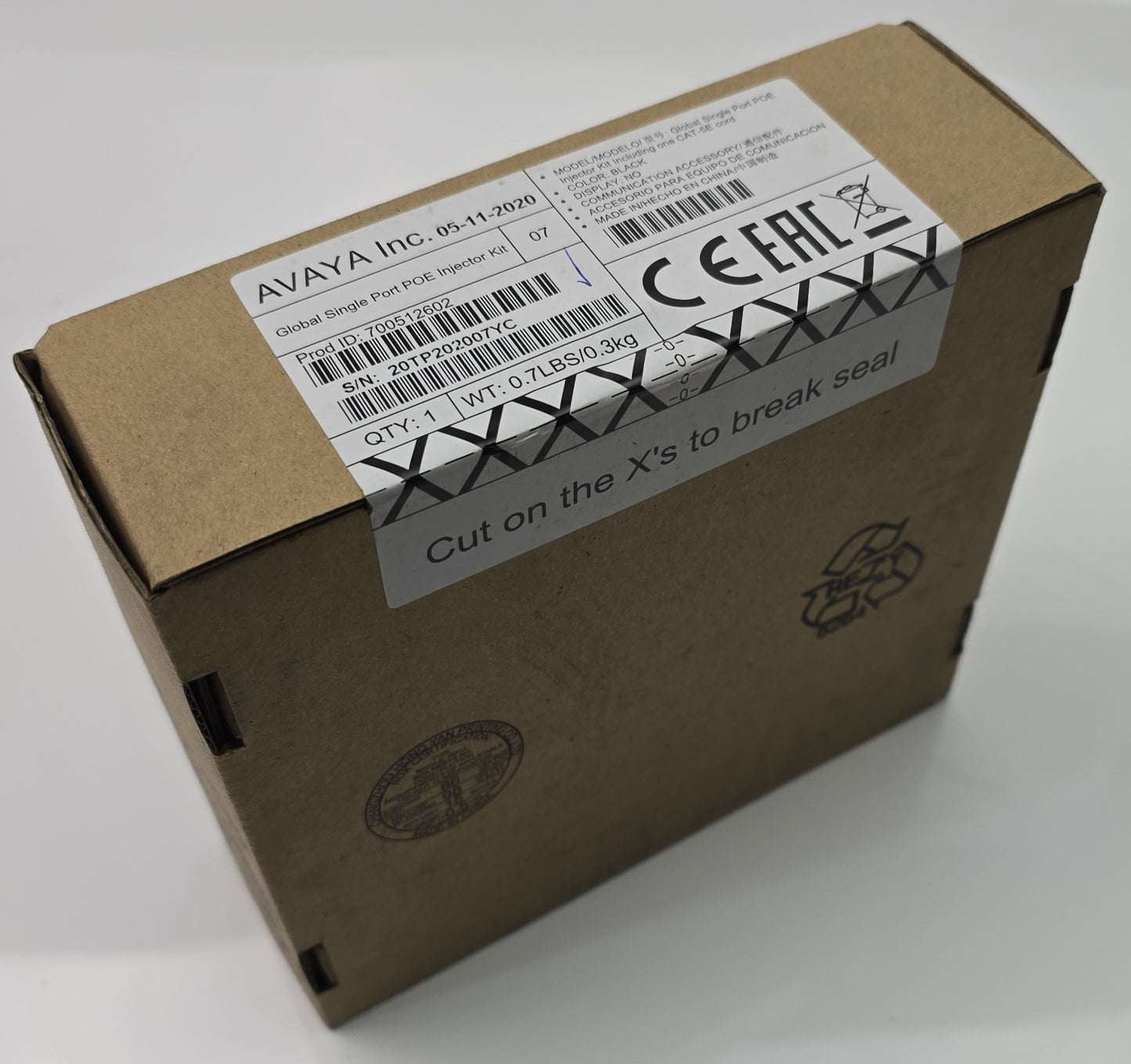 Avaya 700512602 GSPPOE Global Single-Port PoE Injector (NEW Sealed)