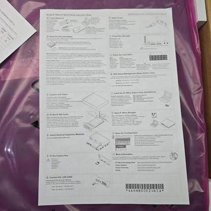 Avaya 700476005 IP500 V2 Control Unit IP Office Chassis + SD Card (New Opened)