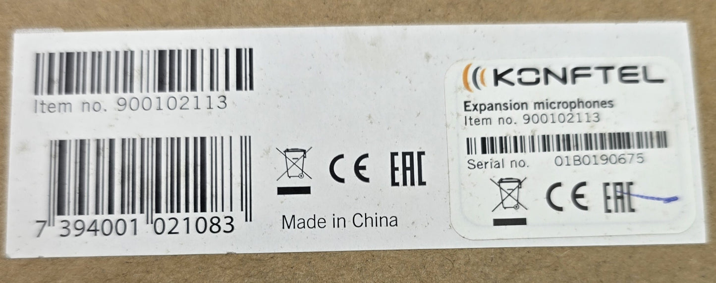 Konftel 900102113 Expansion Microphones 2-Pack for 300 300IP 55 (NEW In Box)