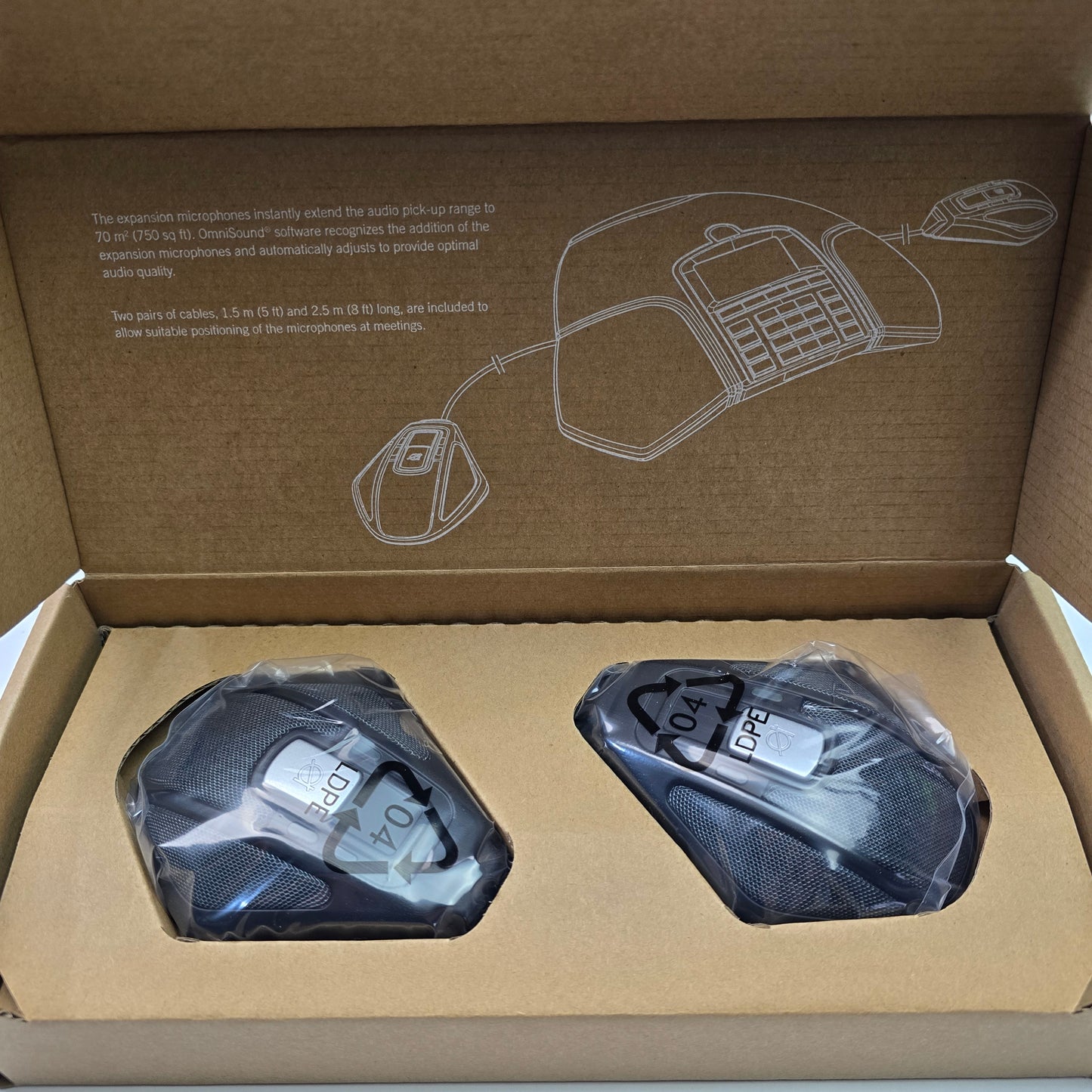 Konftel 900102113 Expansion Microphones 2-Pack for 300 300IP 55 (NEW In Box)