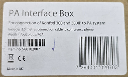 Konftel 900102087 PA Interface Box for 300 & 300IP Conference Phone (NEW In Box)