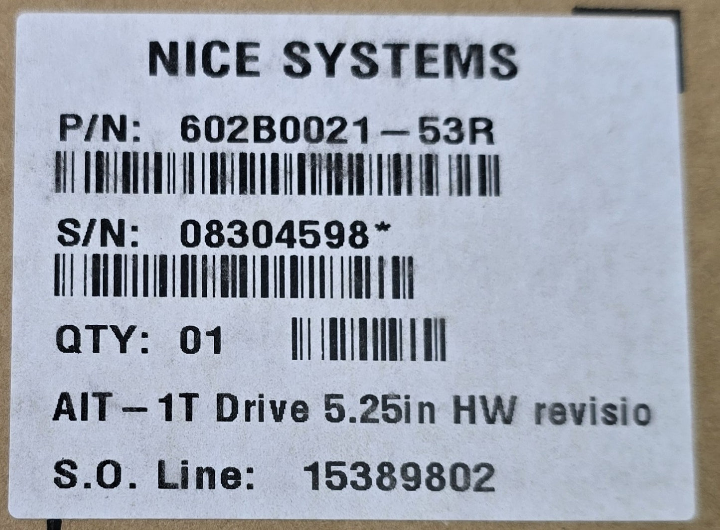 Sony ATDNA2 SDX-450V AIT-1 Turbo 40/104GB SCSI Internal Tape Drive (New Opened)