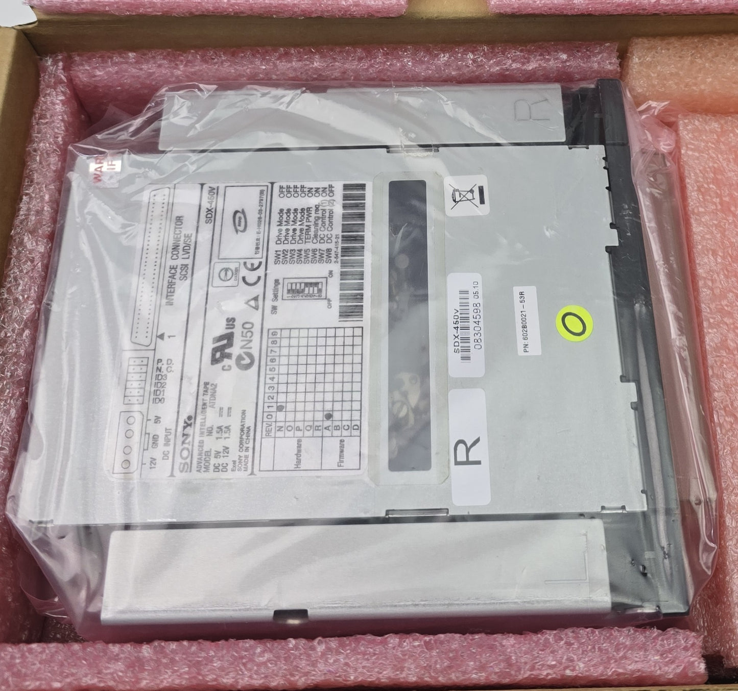 Sony ATDNA2 SDX-450V AIT-1 Turbo 40/104GB SCSI Internal Tape Drive (New Opened)