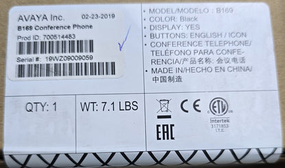 Avaya 700514483 B169 DECT Wireless Conference Phone No Base (NEW Sealed)