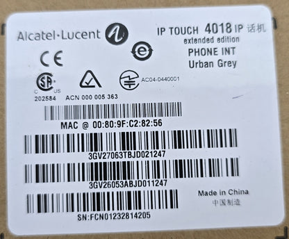 Alcatel-Lucent 4018 IP Touch Deskphone Urban Grey (NEW Sealed)