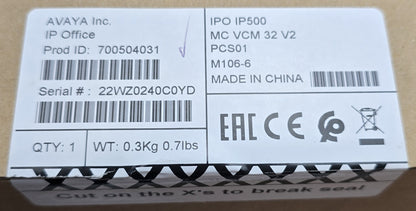 Avaya 700504031 IP500 VCM 32 V2 Base Card IP Office (NEW Sealed)