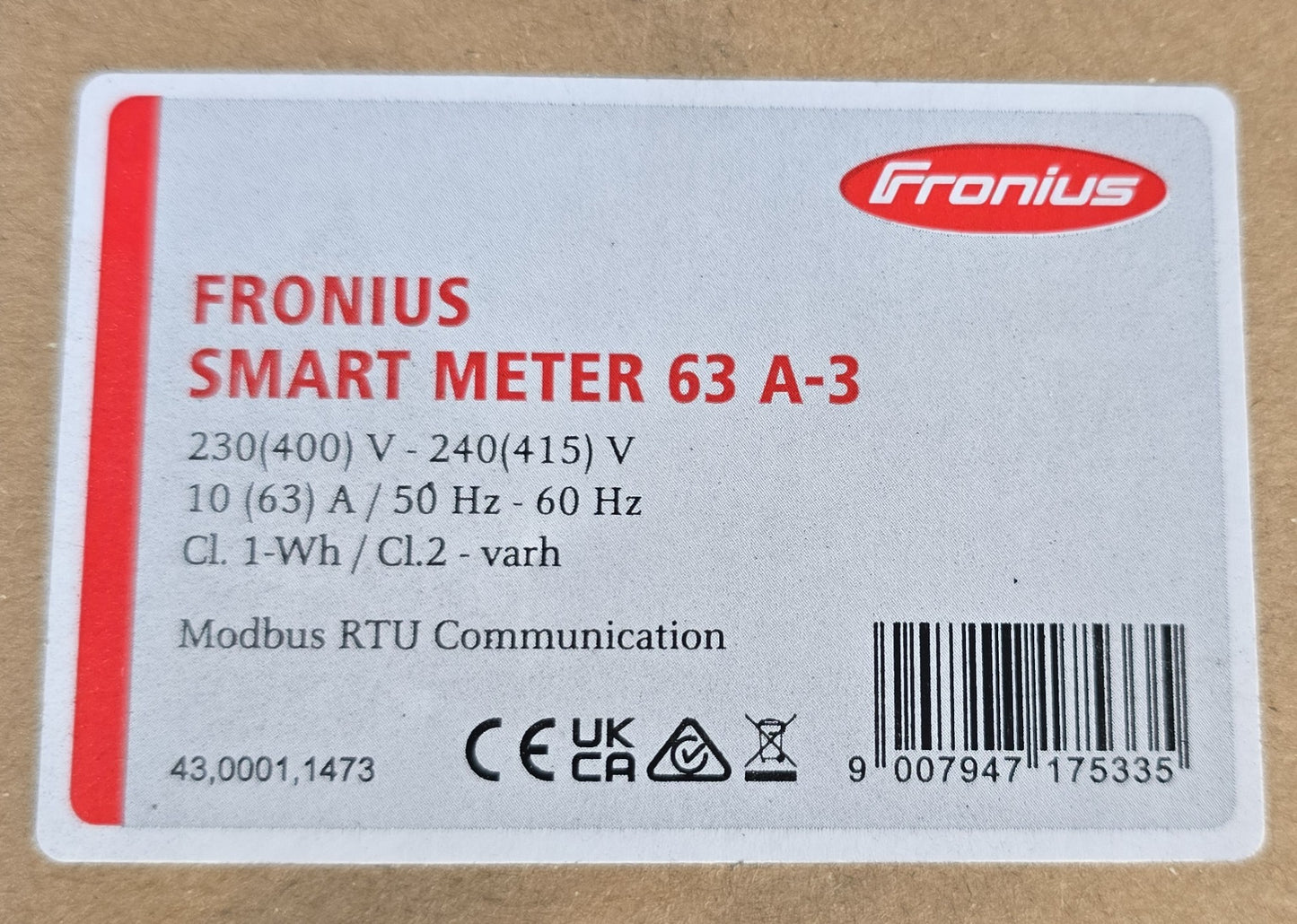 Fronius 43,0001,1473 Smart Meter 63A-3 Three Phase Modbus RTU (NEW Sealed)