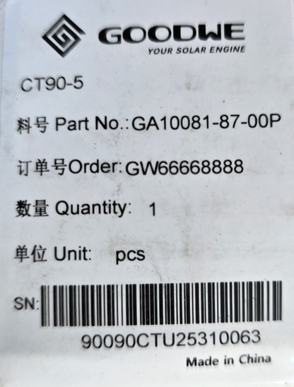 GoodWe GA10081-87-00P CT90-5 90A Current Transformer 5m Cable (NEW Sealed)