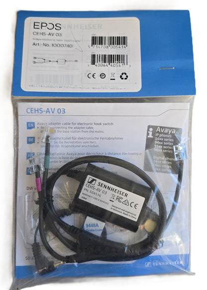 Sennheiser 504536 CEHS-AV 03 Avaya EHS Adapter Cable (New Sealed)