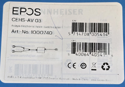 Sennheiser 504536 CEHS-AV 03 Avaya EHS Adapter Cable (New Sealed)