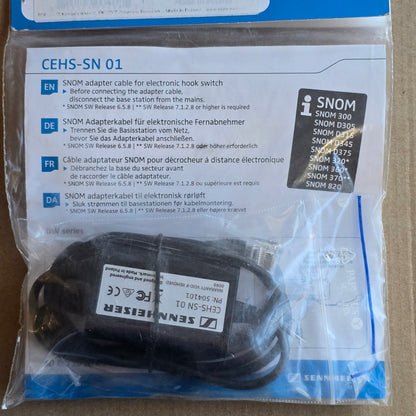 Sennheiser 504101 CEHS-SN 01 SNOM EHS Adapter Cable (New Sealed)