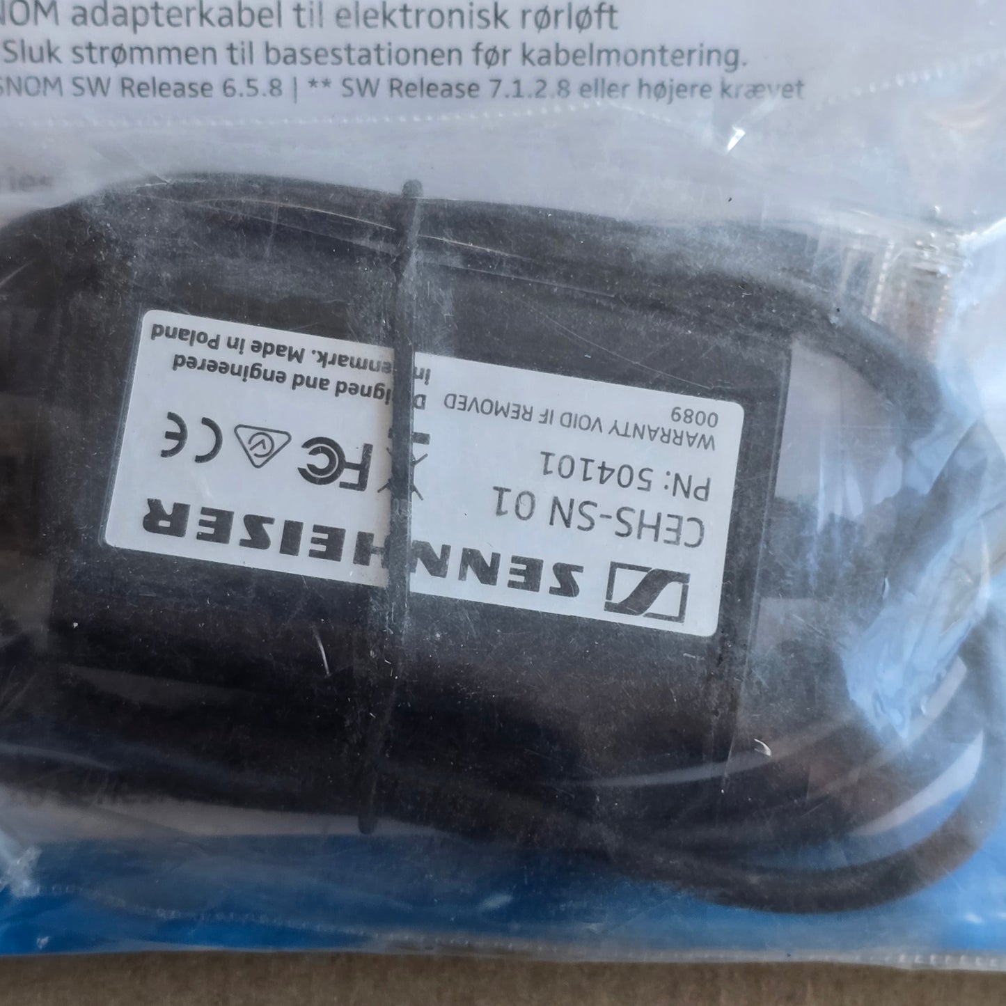 Sennheiser 504101 CEHS-SN 01 SNOM EHS Adapter Cable (New Sealed)