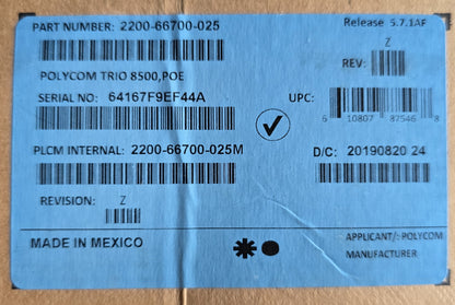 Poly 2200-66700-025 Polycom Trio 8500 IP Conference Phone PoE SIP (New In Box)