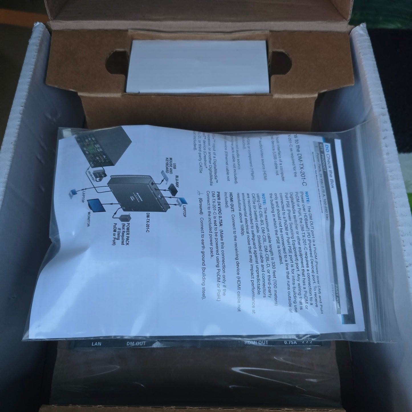 Crestron DM-TX-201-C 6503838 DigitalMedia 8G+ Transmitter HDMI VGA (New Opened)
