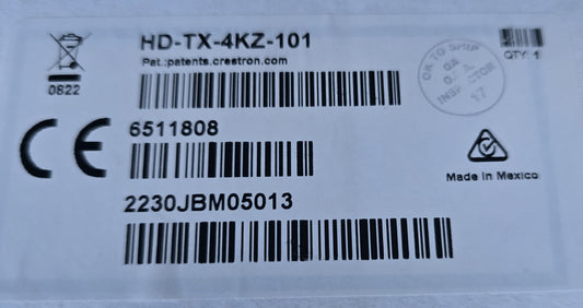 Crestron HD-TX-4KZ-101 6511808 DM Lite 4K60 HDMI CATx Transmitter (NEW Sealed)