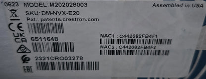 Crestron DM-NVX-E20 6511648 4K60 Network AV Encoder HDMI PoE (NEW Sealed)