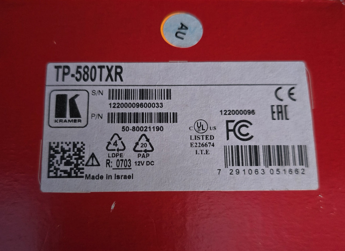 Kramer TP-580TXR 4K60 HDMI HDBaseT Transmitter RS-232 IR 100m (NEW In Box)