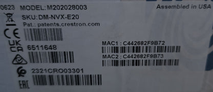 Crestron DM-NVX-E20 6511648 4K60 Network AV Encoder HDMI PoE (NEW Sealed)