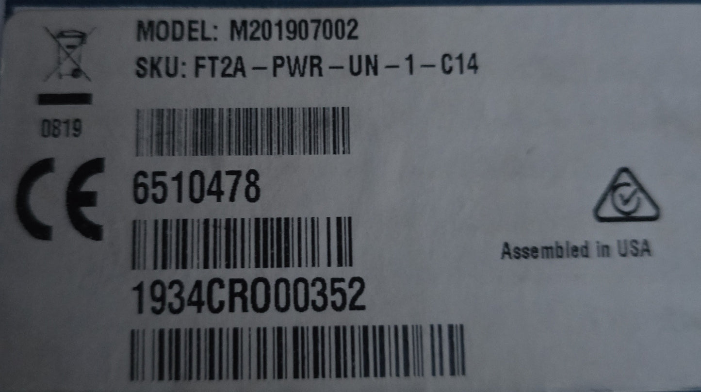 Crestron FT2A-PWR-UN-1-C14 FlipTop Universal AC Power Module (NEW Sealed)