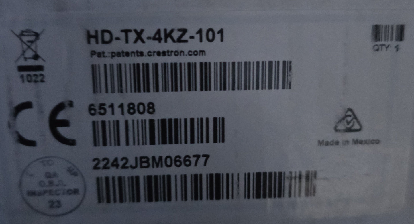 Crestron HD-TX-4KZ-101 6511808 DM Lite 4K60 HDMI CATx Transmitter (NEW Sealed)