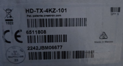 Crestron HD-TX-4KZ-101 6511808 DM Lite 4K60 HDMI CATx Transmitter (NEW Sealed)