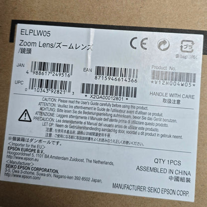 Epson ELPLW05 V12H004W05 Wide Throw Zoom Lens for EB-PU EB-PQ (NEW In Box)
