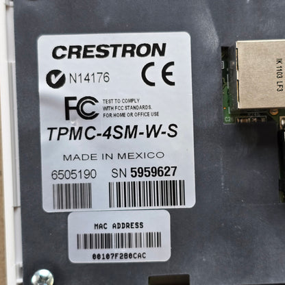 Crestron TPMC-4SM-W-S 4.3in PoE Touch Screen Panel White Smooth (Pre-owned)