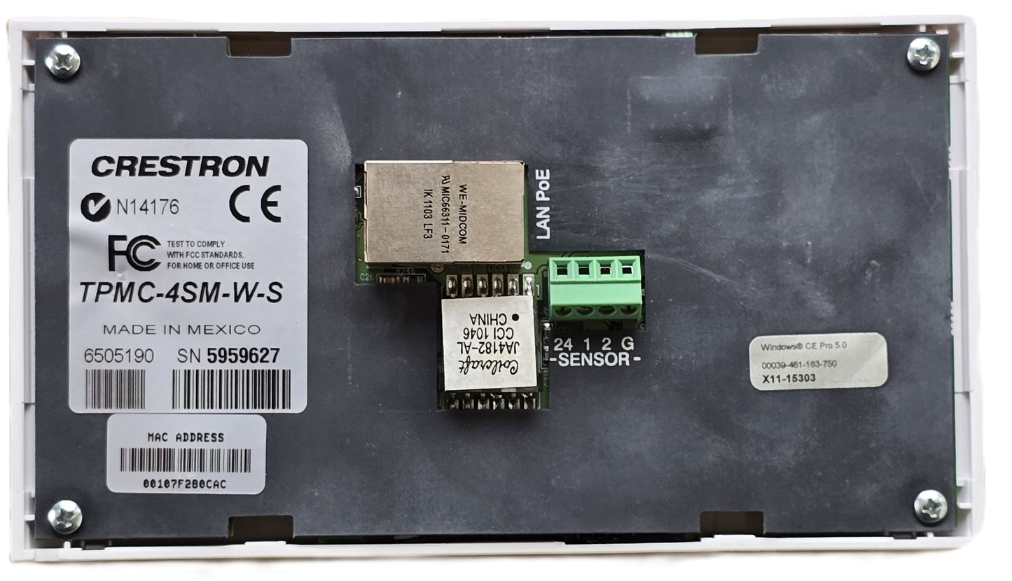 Crestron TPMC-4SM-W-S 4.3in PoE Touch Screen Panel White Smooth (Pre-owned)