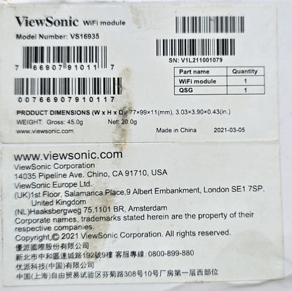 ViewSonic LB-WIFI-001 VS16935 Dual Band WiFi Module ViewBoard IFP50 (NEW In Box)