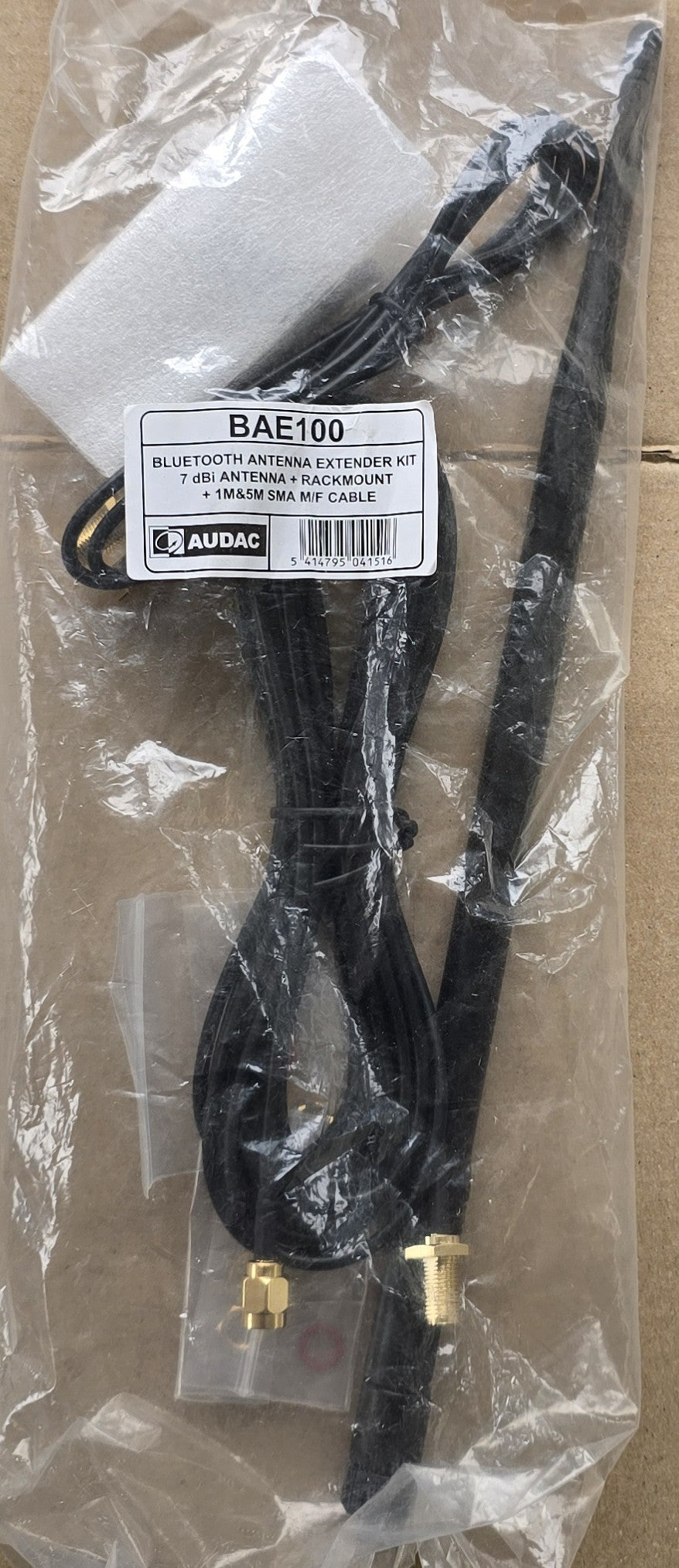 AUDAC BAE100 Bluetooth Antenna Extender Kit 7dBi Rackmount SMA (NEW Sealed)