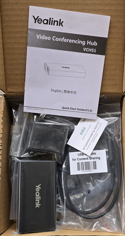 Yealink VCH51 Video Conferencing Hub Sharing Box HDMI USB-C BYOD (NEW In Box)
