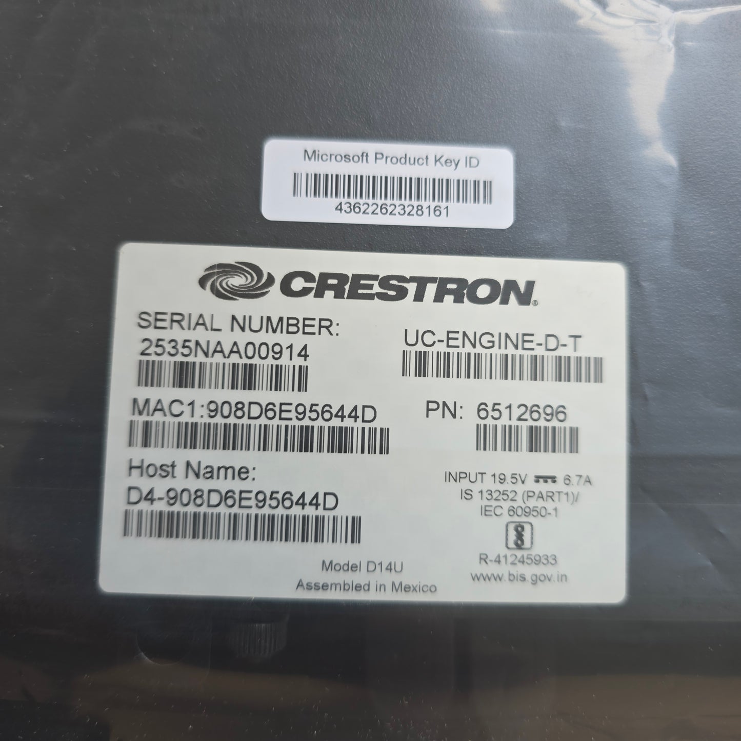 Crestron UC-BRKT-260-P-T-ASSY UC Engine Bracket Assembly Teams (NEW Sealed)