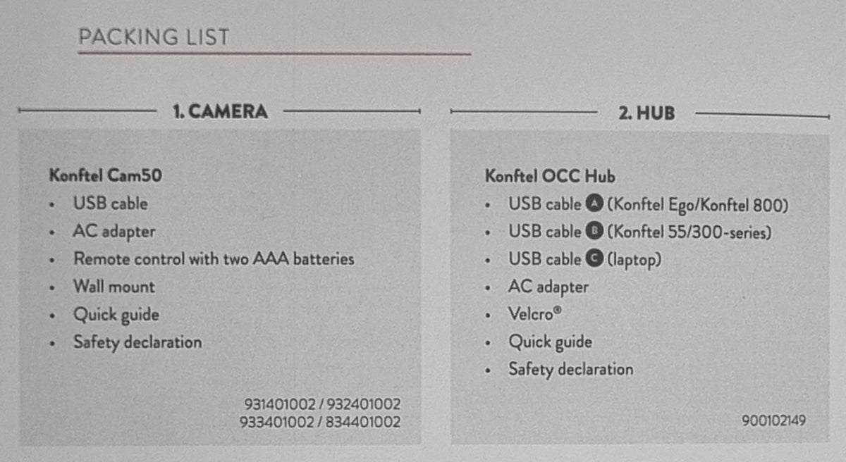 Konftel 953401082 C5055Wx Video Conference Kit Cam50 55Wx OCC Hub (NEW In Box)