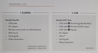 Konftel 953401082 C5055Wx Video Conference Kit Cam50 55Wx OCC Hub (NEW In Box)