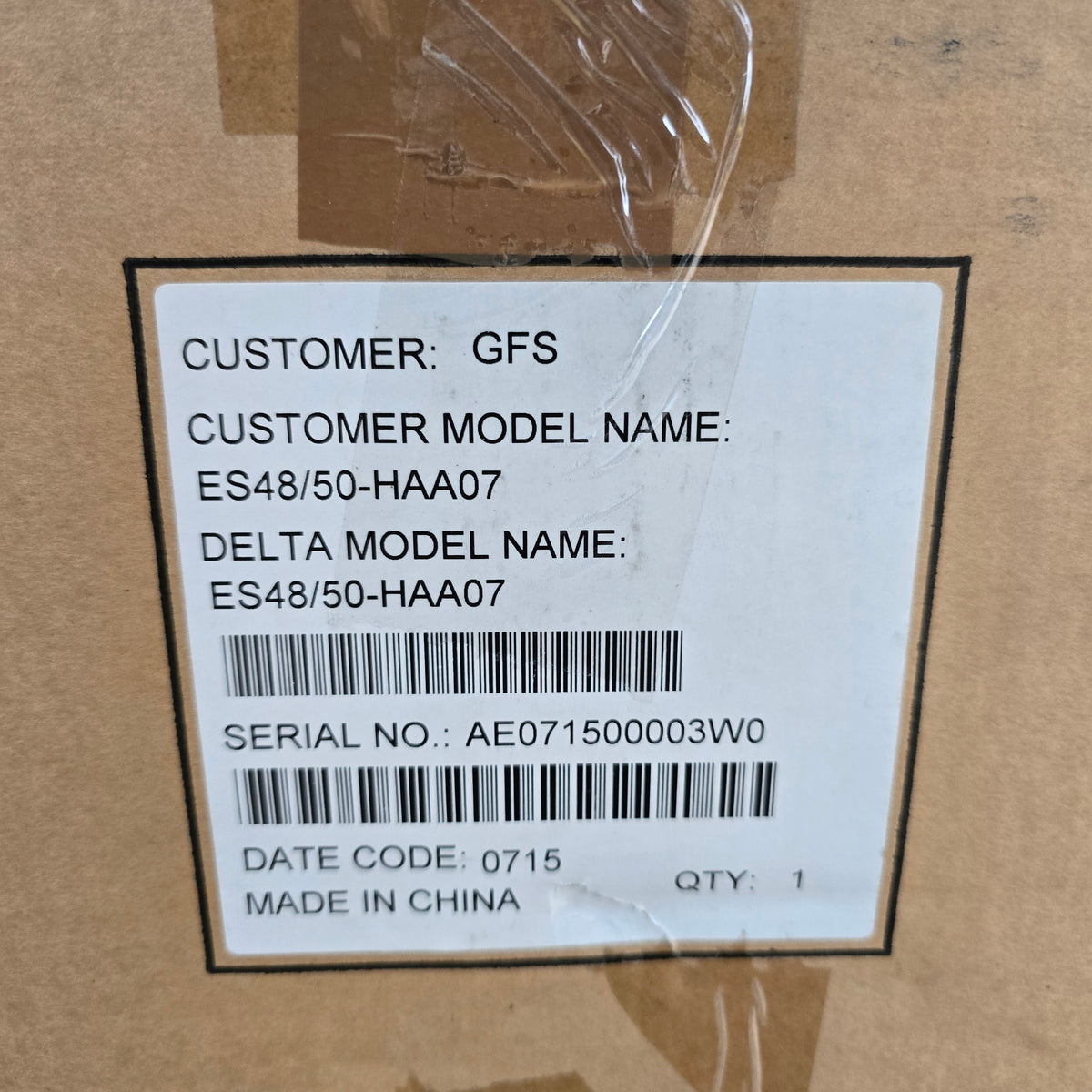 Delta ES48/50-HAA07 MCS-600 48V 50A Telecom Power Shelf CU-08D (NEW In Box)