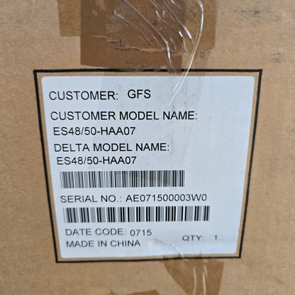 Delta ES48/50-HAA07 MCS-600 48V 50A Telecom Power Shelf CU-08D (NEW In Box)