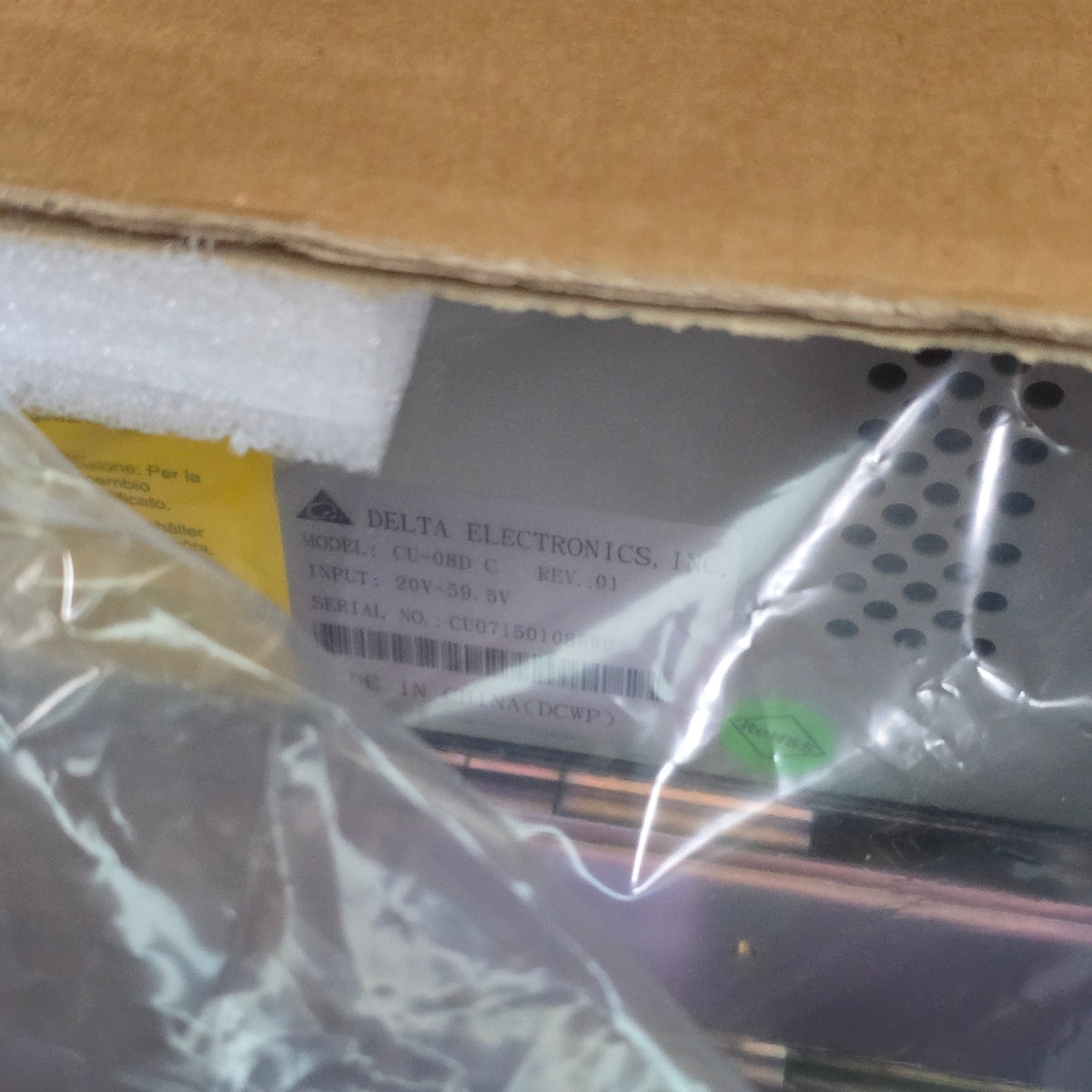 Delta ES48/50-HAA07 MCS-600 48V 50A Telecom Power Shelf CU-08D (NEW In Box)