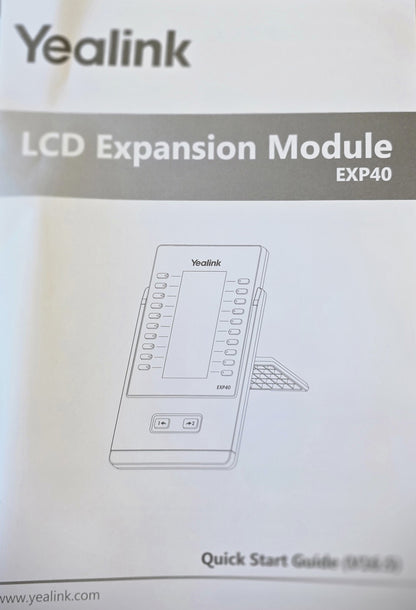 Yealink EXP40 LCD Expansion Module 40 Key for SIP-T46 T48 Phones (NEW In Box)