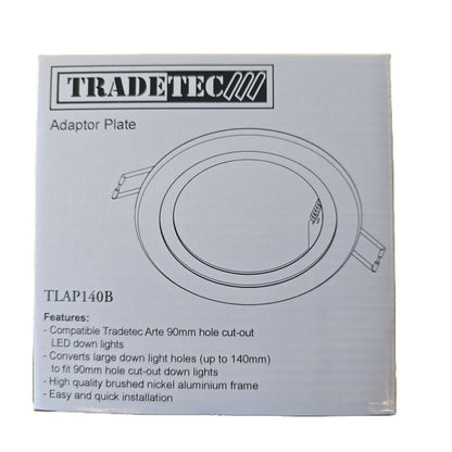 Tradetec TLAP140B Arte Adaptor Plate 140mm to 90mm Brushed Nickel (NEW In Box)