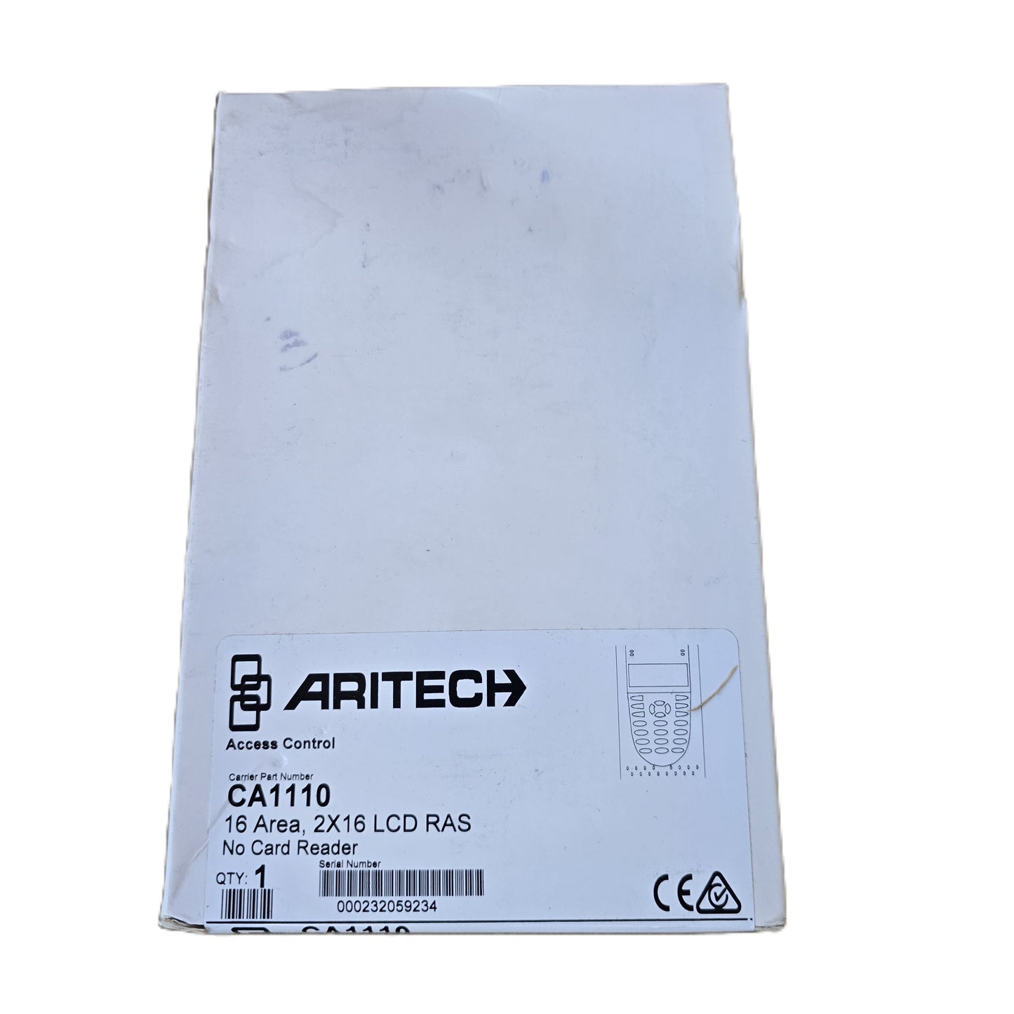 Aritech CA1110 Tecom Challenger 16 Area 2x16 LCD Arming Station (NEW In Box)