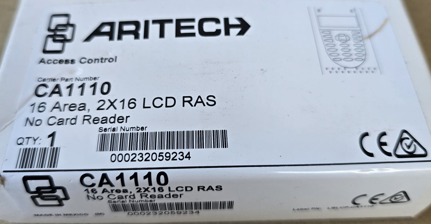 Aritech CA1110 Tecom Challenger 16 Area 2x16 LCD Arming Station (NEW In Box)