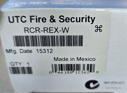UTC RCR-REX-W Dual Tech Request to Exit Motion Sensor Sounder White (NEW In Box)