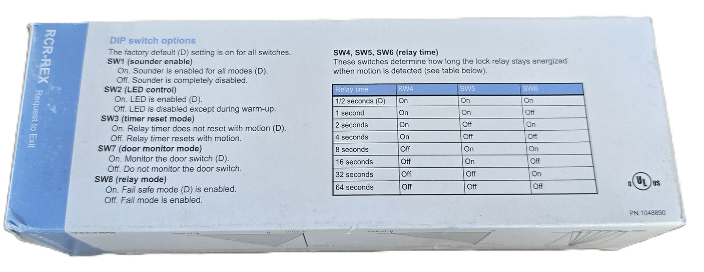 UTC RCR-REX-W Dual Tech Request to Exit Motion Sensor Sounder White (NEW In Box)