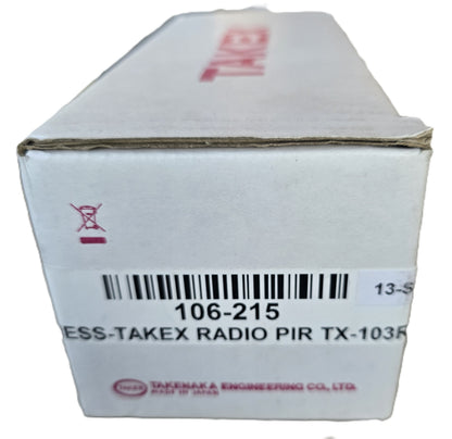 Takex TX-103R Outdoor Battery PIR Sensor Ness 106-215 Radio Ready (NEW In Box)