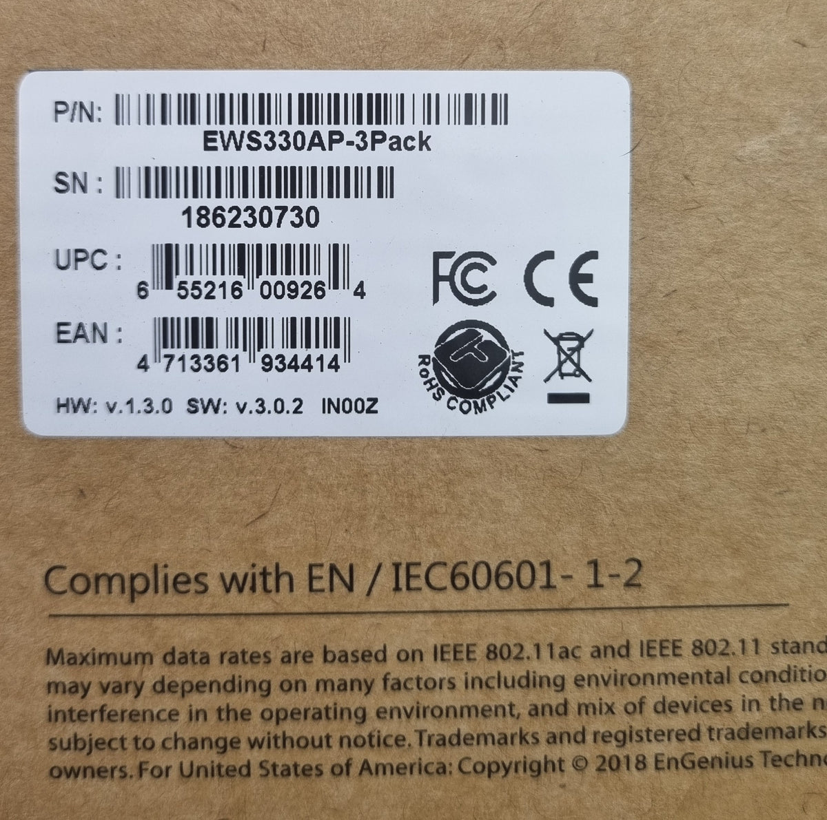 EnGenius EWS330AP-3Pack 3x AC1300 Wave 2 Managed Access Point PoE (New Opened)
