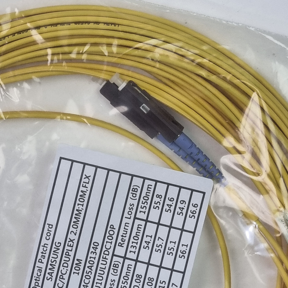 Samsung JU1UULUFDC10OP Single Mode MU/PC-LC/PC Duplex Fibre Patch Cord 10m (New)