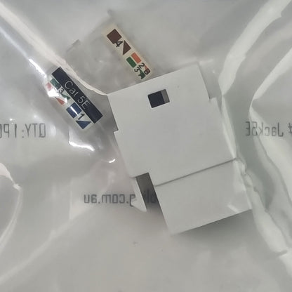 4Cabling Jack5E [10 Pack] Cat 5E RJ45 Keystone Jack White 180 Punch Down (New)