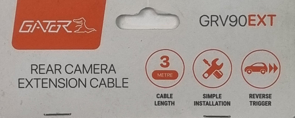 Gator GRV90EXT 3m Rear Camera Extension Cable Mini DIN 4-Pin GRV90MKT (New)