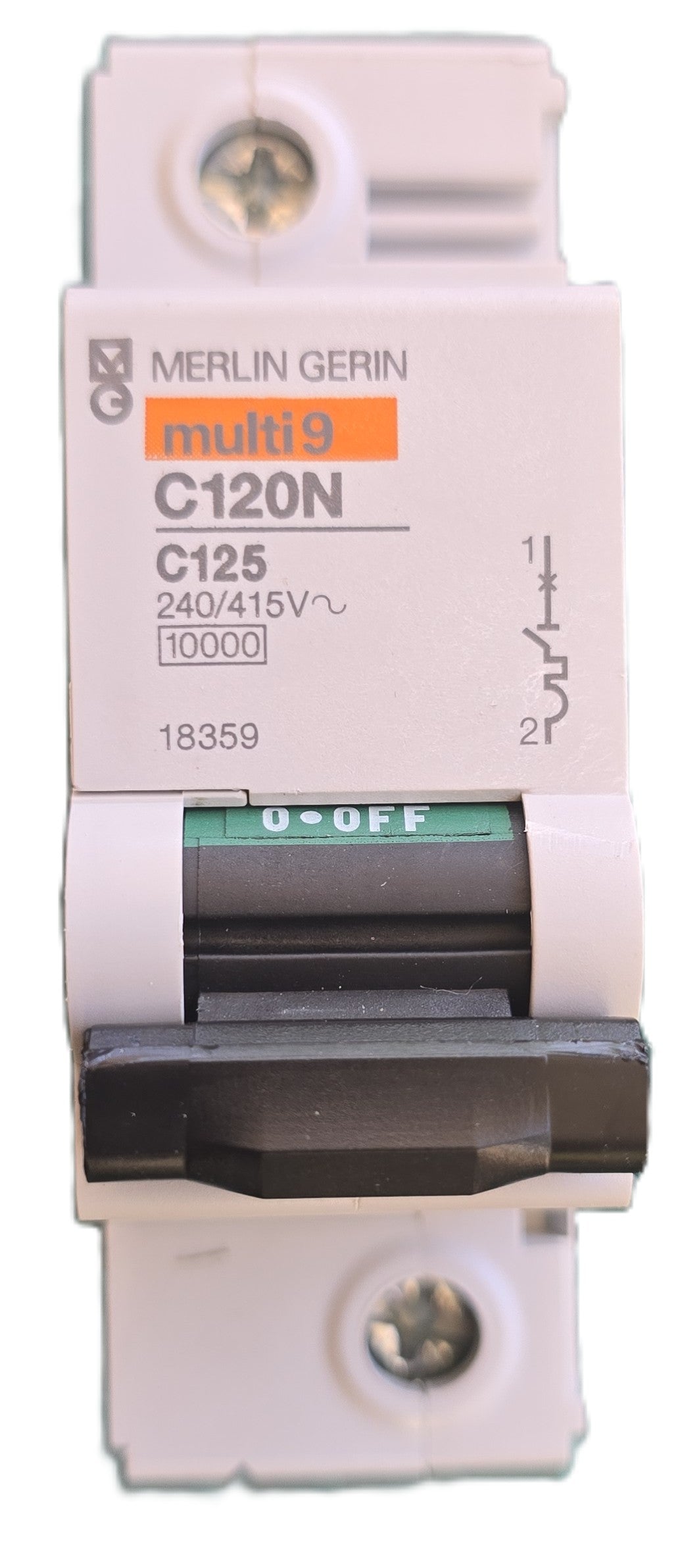 Merlin-Gerin 18359 Multi 9 C120N C125 MCB 1P 125A C Curve 10kA (New)